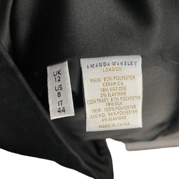 Amanda Wakeley Women's Black Bandage Mini Bodice Dress - Picture 5 of 12